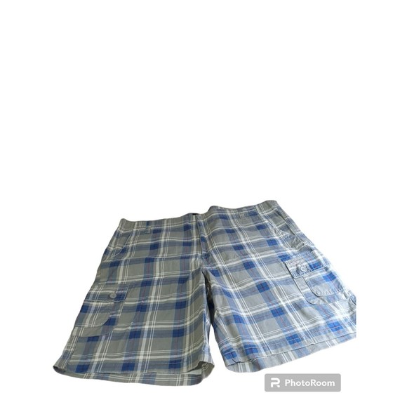 Legend One Men's Plaid Cargo Shorts Size 46 Flat Front, Plaid - Picture 2 of 9